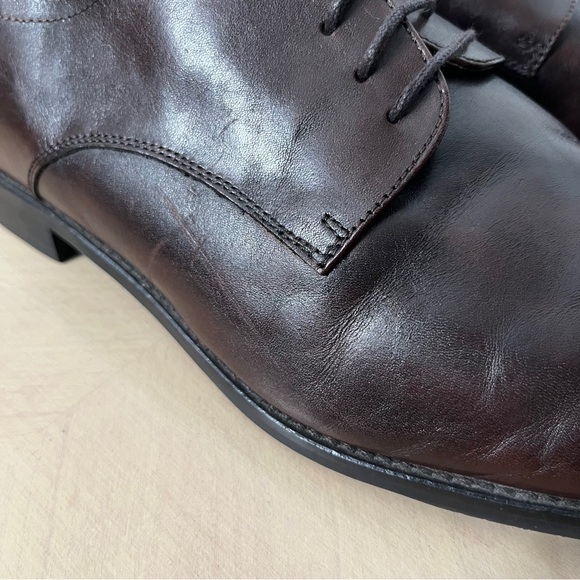 Banana Republic Men's Dark Brown Leather Dress Shoes Size 11.5 Oxfords - Picture 7 of 13